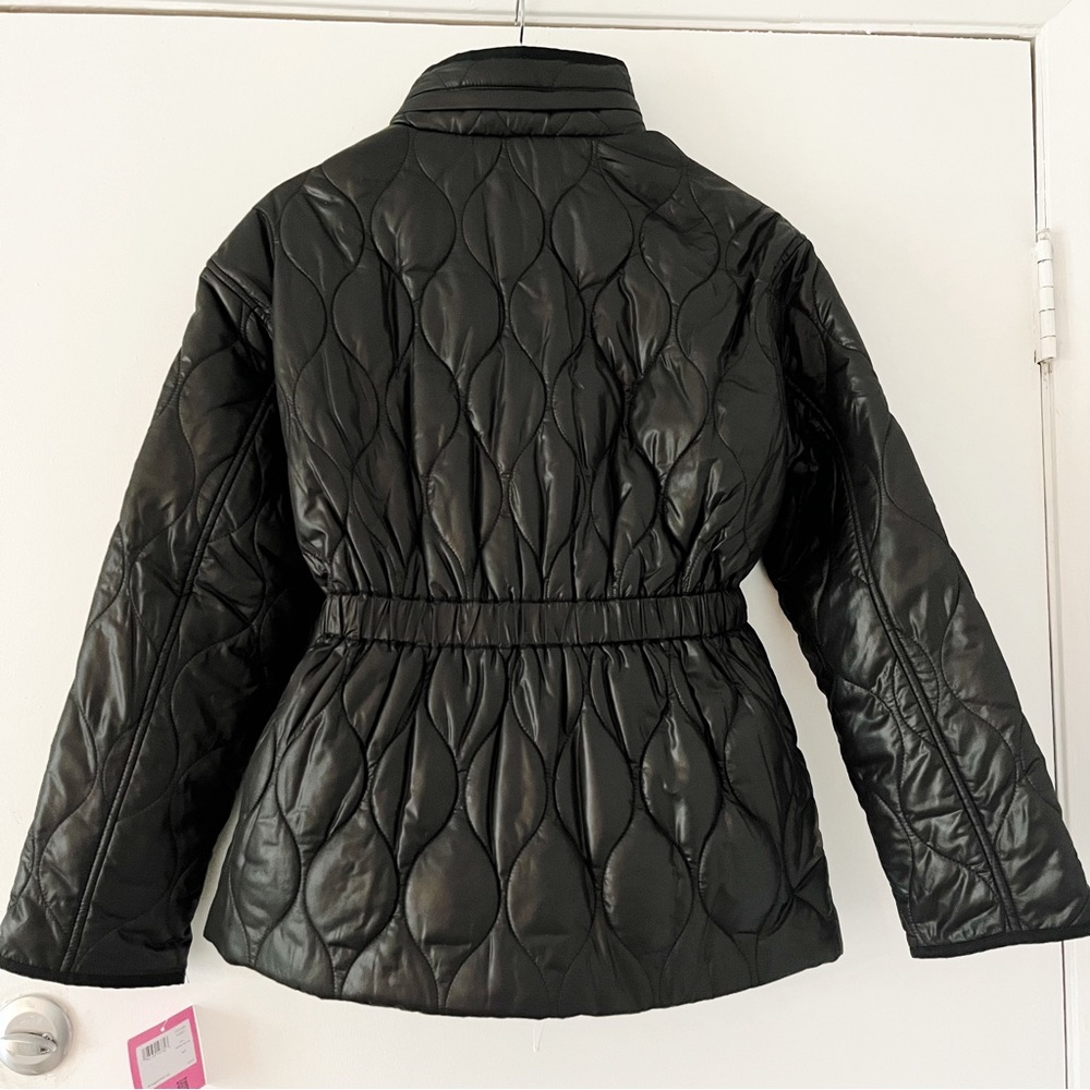 NWT Kate Spade New York Quilted Short Belter Puffer Jacket with Rollout Hood - Picture 3 of 10